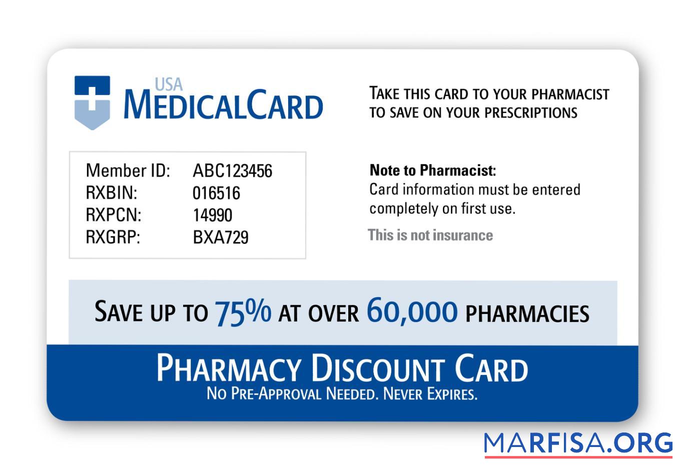 Realistic USA medical card download for verification
